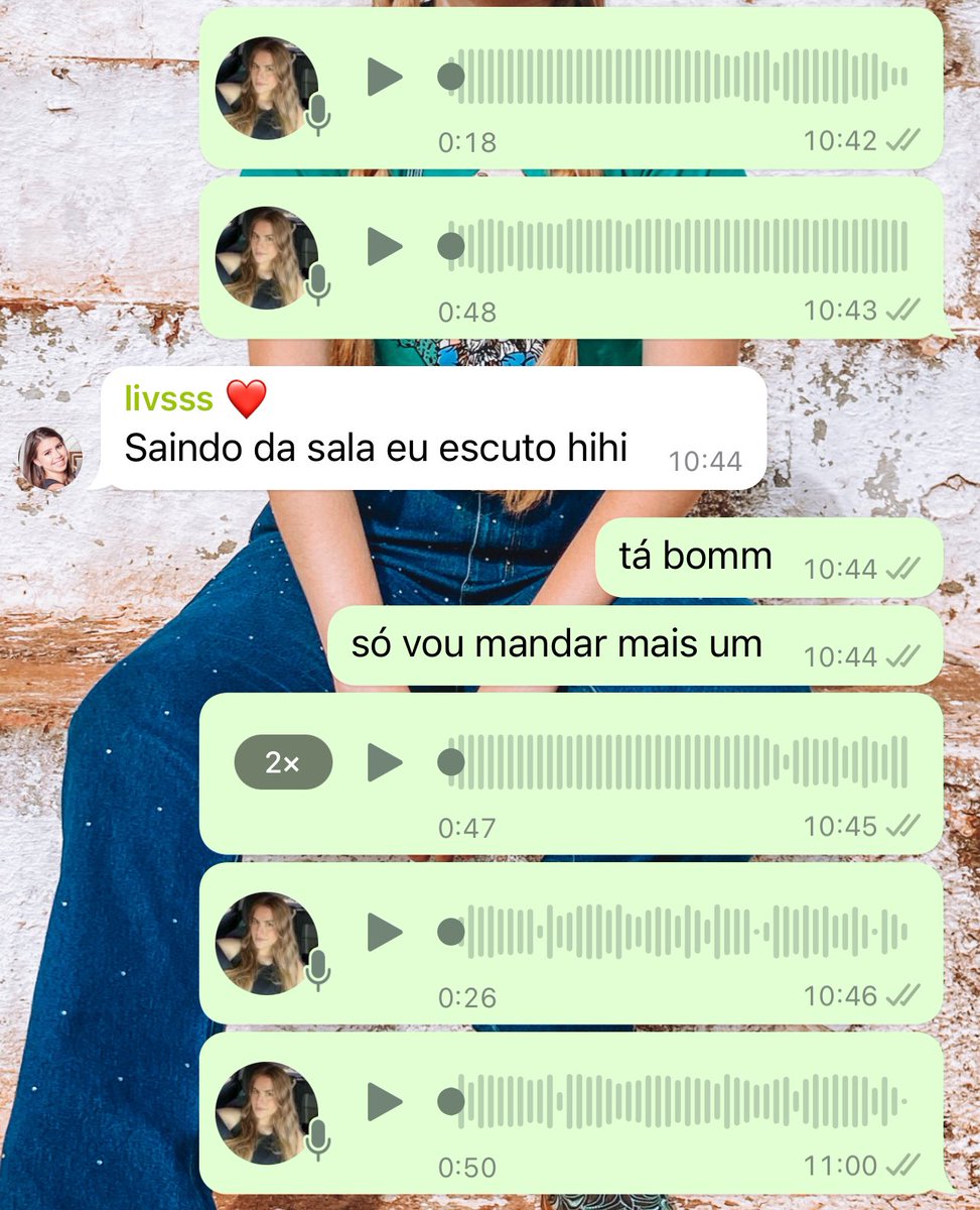 ds_dudaa's tweet photo. "você tá bem?" 
- mil áudios de 50 segundos kjkkkk https://t.co/XIXMdhzlfG