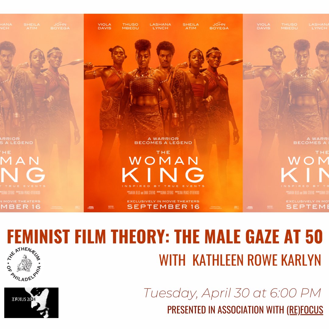 In association with (re)FOCUS, we're delighted to have Kathlyn Rowe Karlyn at The Athenaeum to discuss key moments in feminist film theory! Register: philaathenaeum.org/event-detail/?…