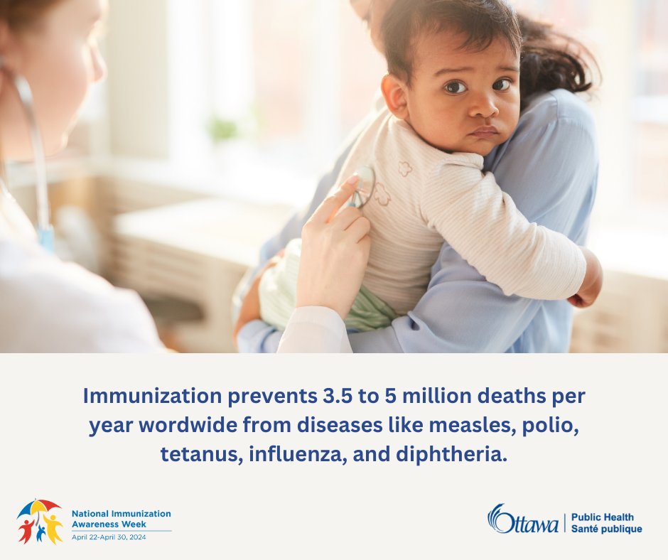 Today kicks off National Immunization Awareness Week! #Immunization prevents 3.5 to 5 million deaths per year worldwide from diseases like measles, polio, tetanus, influenza, and diphtheria! #VaccinesSaveLives and are essential to the health and safety of our communities.