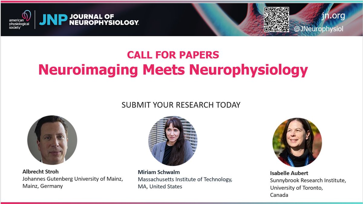 👀Do you have a paper on #neuroimaging? It might be a good fit for @JNeurophysiol's #CallForPapers: Neuroimaging Meets #Neurophysiology! Learn more here: ow.ly/LLjl50RiYIw 🙋‍♂️🙋‍♀️Questions? Reach out to Associate Managing Editor Jami Jones at jjones@physiology.org