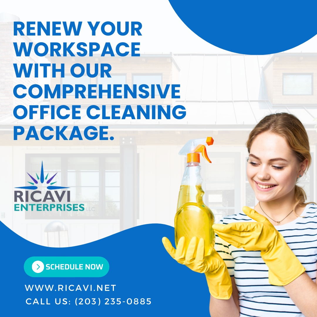 Ready to transform your office? Schedule your cleaning package now!

🌐 ricavi.net
📞 (203) 235-0885
📨 info@ricavi.net

#RicaviEnterpriseLLC #cleaning #clean #cleaningservice #home #cleaningmotivation #cleaningservices #housecleaning