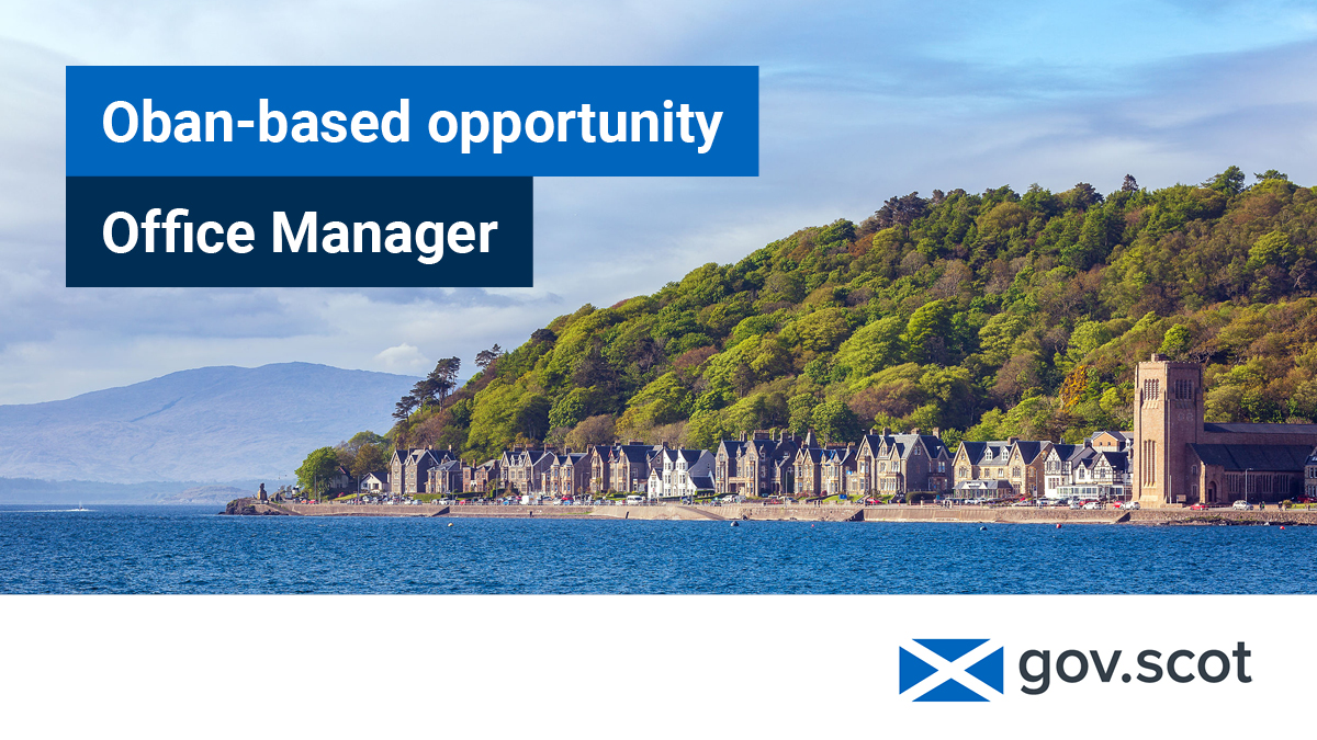 Are you a leader with great interpersonal skills? Do you want to work for an organisation that makes a difference? We're hiring an Office Manager to join the Rural Payments and Inspections Division in #Oban. Apply now: ow.ly/BHb750RjJ62 #OfficeManager #JobsInScotland