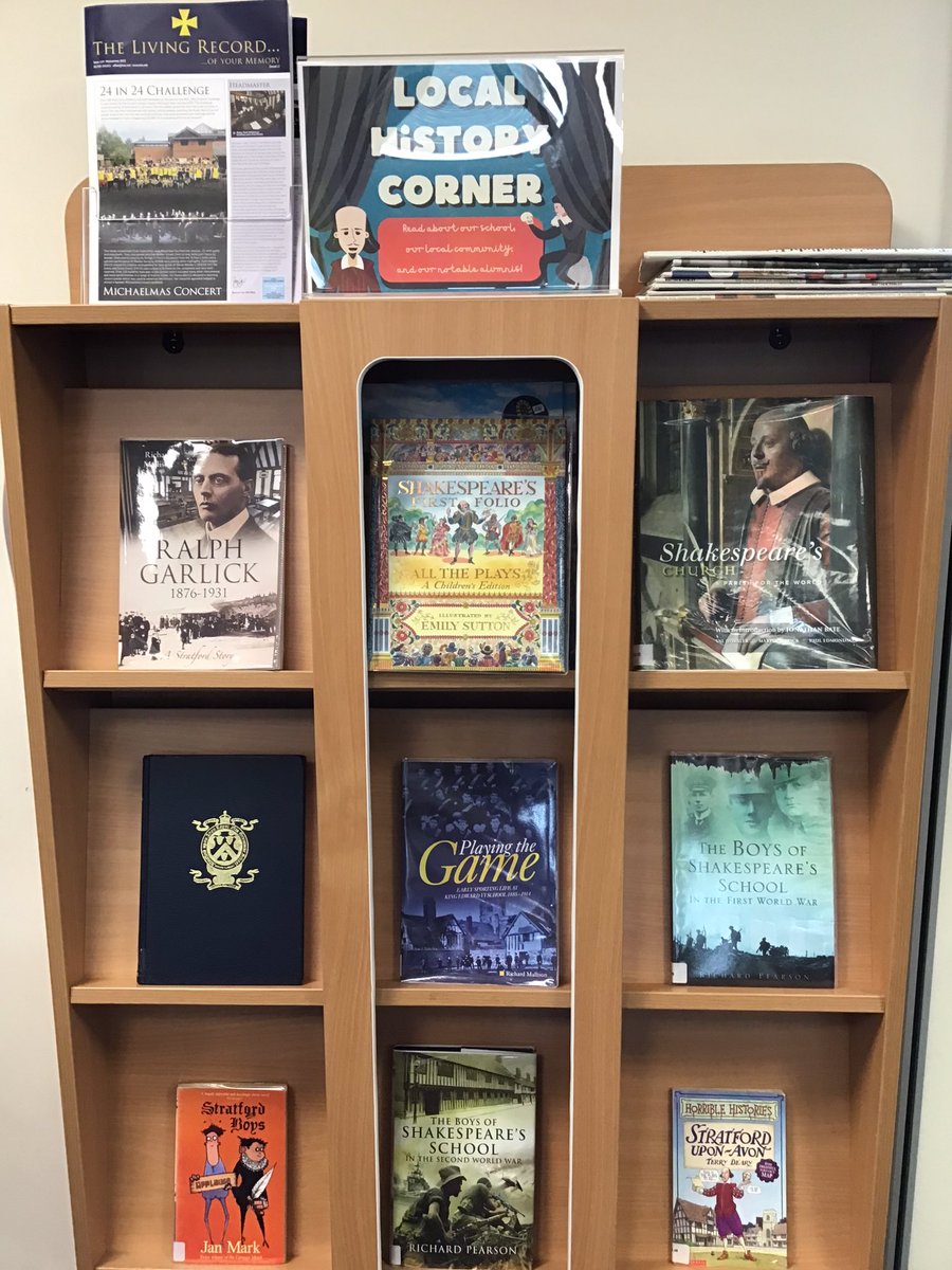 kes_schoollib's tweet photo. What a beautiful Shakespeare’s parade we had last Saturday! Did you know that we have a local history corner that’s perfect for history buffs and curious cats alike? It’s conveniently located inside the cube, right next to the chairs, for easy browsing. https://t.co/1Ti5F4Zr2T