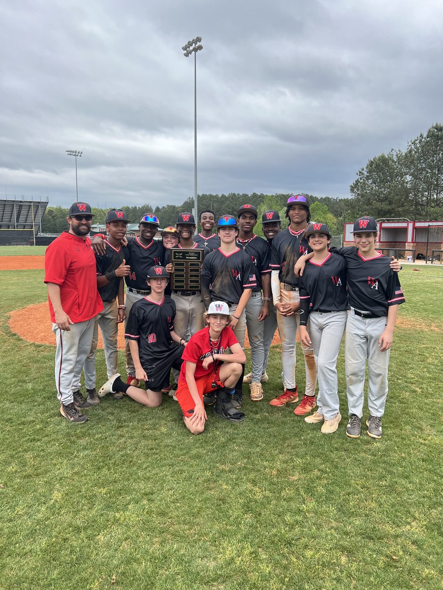 Congratulations to the Woodward Academy 8th Grade Baseball squad. War Eagles captured the Middle School League Championships on Saturday defeating South Paulding 12-6. #WAPRIDE