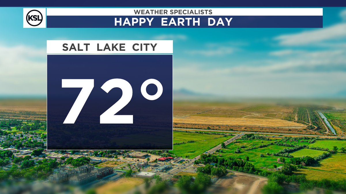 EARTH DAY: It's going to be a perfect one in our little corner of Earth today! Room temperature this afternoon in Salt Lake City. #utwx 😍🌎