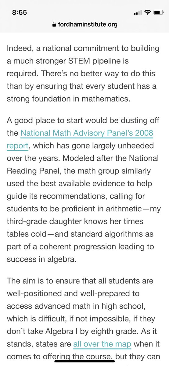 “a national commitment to building a much stronger STEM pipeline is required. There's no better way to do this than by ensuring that every student has a strong foundation in mathematics” From <a href="/Dale_Chu/">Dale Chu</a> 
fordhaminstitute.org/national/comme…