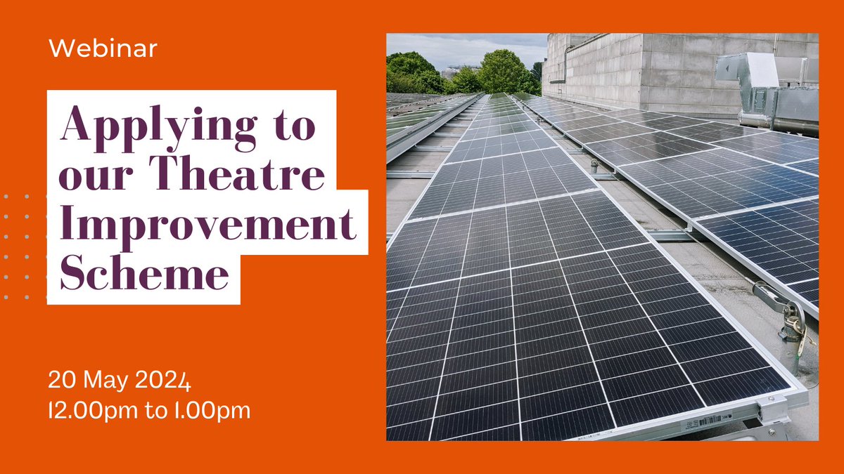 Theatres Trust (@theatrestrust) on Twitter photo 💚 Applications are now open for the next round of our Theatre Improvement Scheme with <a href="/wolfsonfdn/">Wolfson Foundation</a> focusing on improving environmental sustainability.
We have a webinar on 20 May to give more info on applying #EarthDay #EarthDay2024
theatrestrust.org.uk/latest/events/… 💚 Applications are now open for the next round of our Theatre Improvement Scheme with <a href="/wolfsonfdn/">Wolfson Foundation</a> focusing on improving environmental sustainability.
We have a webinar on 20 May to give more info on applying #EarthDay #EarthDay2024
theatrestrust.org.uk/latest/events/…
