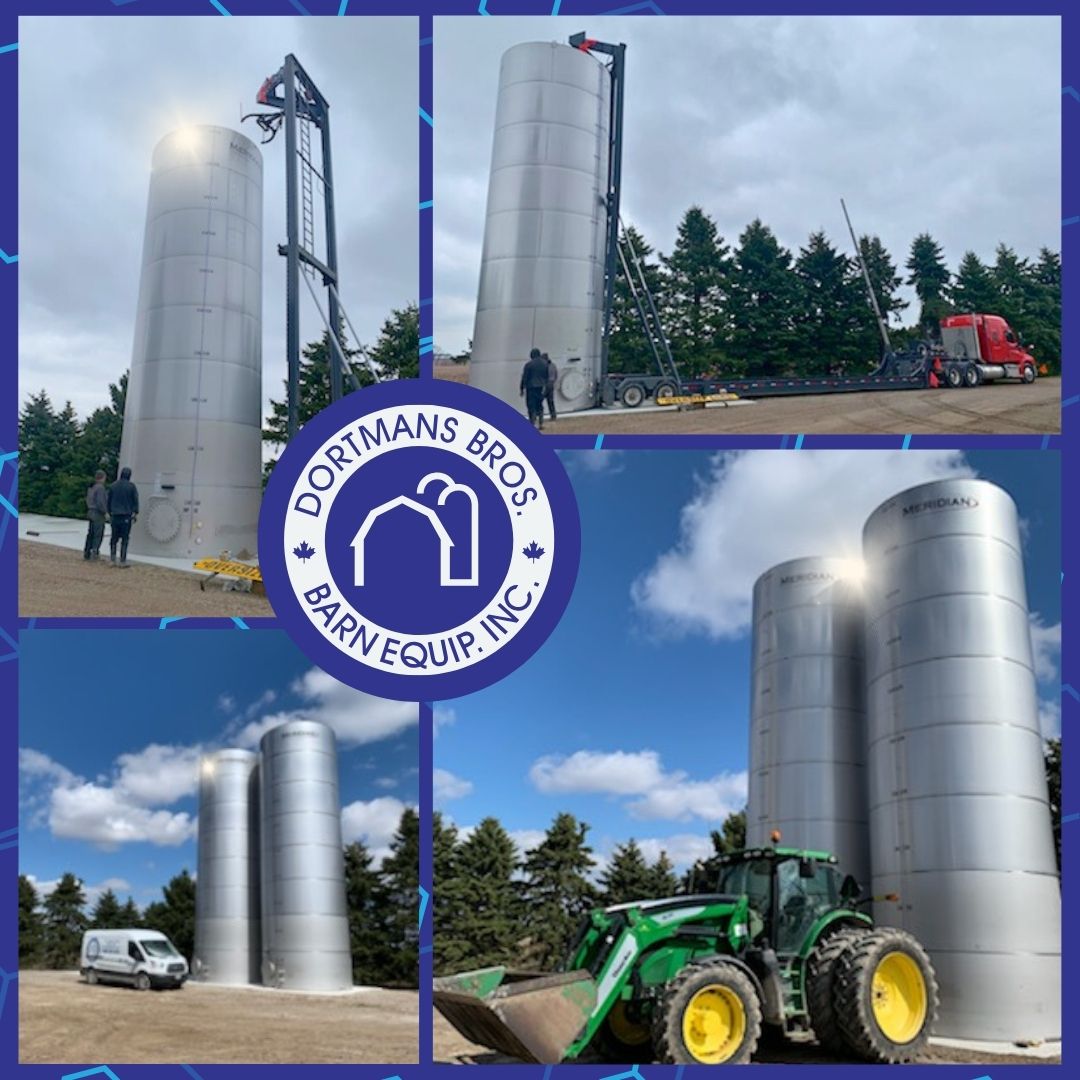 Check out this install! These @meridianmfg flat bottom stainless steel tanks are tested and trusted safe for storing liquid fertilizer or chemicals for your farming or commercial operation. Give us a call to discuss.☎️
#dortmansbros #meridian #storagetank #liquidfertilizer