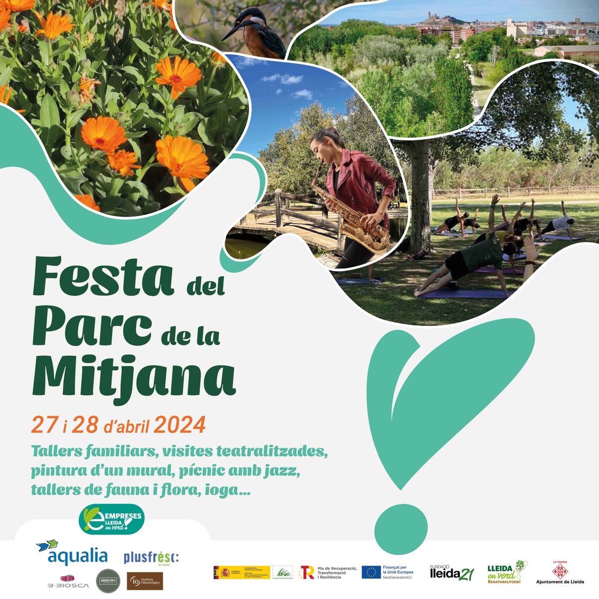 😍Queda molt poc per la Festa de La Mitjana🥳 El 27 i 28 d’abril us hi esperem amb activitats per a tots/es👏 Ioga, tallers, caminades, música, jocs, teatre...Celebrem la natura i la biodiversitat🌱🐞 ❗Inscriviu-vos➡️acortar.link/kUC38x #ProyectosPRTR #NextGenerationEU