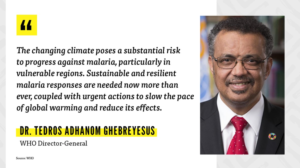 Climate change is reshaping the malaria fight. ☀️☔️🌀 Malaria is influenced by changes in temperature, rainfall, & extreme weather events such as floods and cyclones. On #EarthDay, and ahead of #WorldMalariaDay, we call for new tools to adapt to a changing 🌍.
