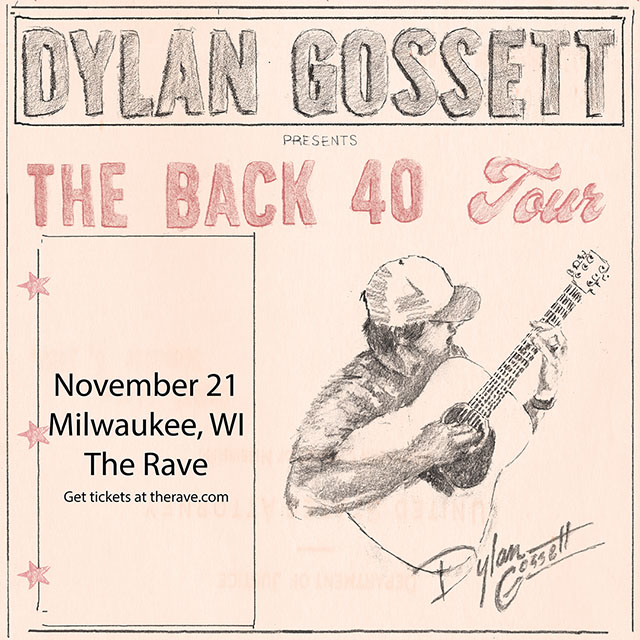 NEW SHOW: Country singer-songwriter, @dylangossett, brings his unique Texas country and Americana sound to The Rave on November 21st! 🎸🌾 The Rave's pre-sale starts Tuesday // Public on-sale begins Thursday at 10AM » therave.com/gossett