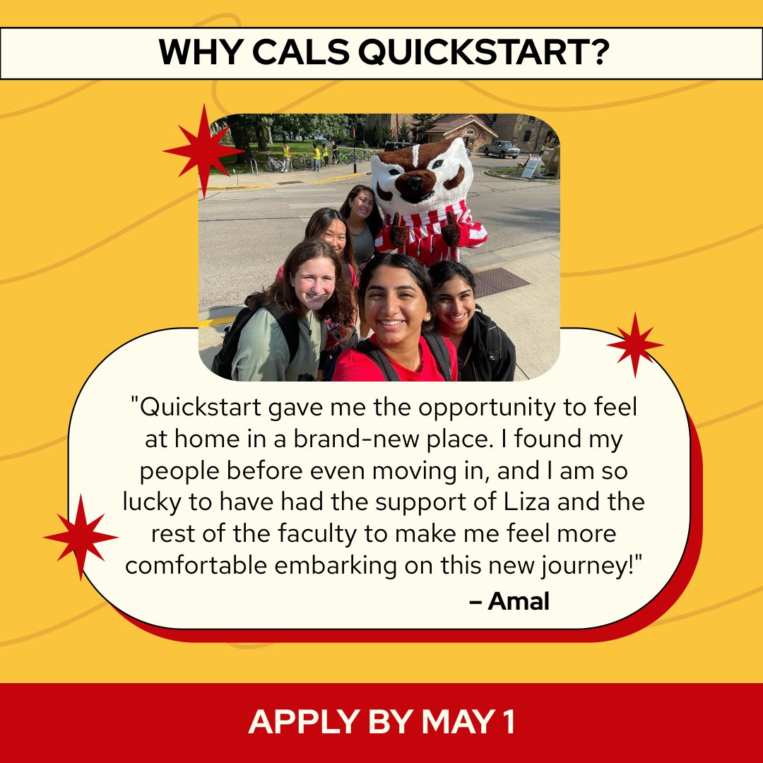 Amal, who participated in the QuickStart summer program, tells us how she felt at home in a brand-new place. High school students can learn more and send in an application at cals.wisc.edu/academics/unde…