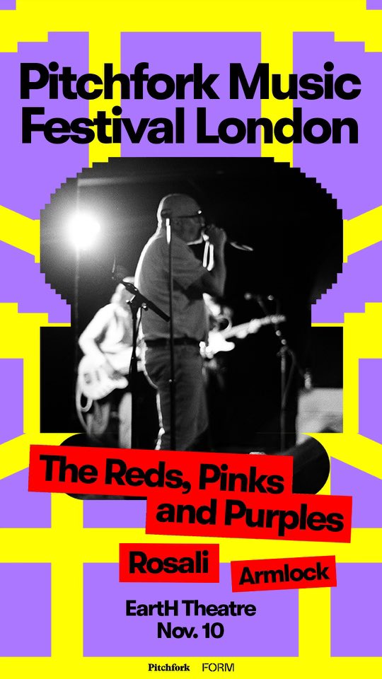 The Reds, Pinks & Purples are returning to the UK in November for Pitchfork London. 🌸