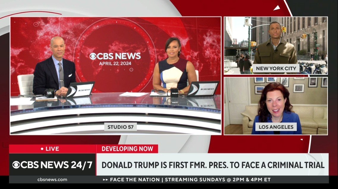 First day of the new @CBSNews 24/7 streaming name, first day of former President Trump's criminal 'hush money' trial in New York City and hey, it's only Monday the week is young! @vladduthiersCBS @AMGreenCBS @errolbarnett @LevinsonJessica #CBSMorningNews🌞 #CBSNews247 #AlwaysOn