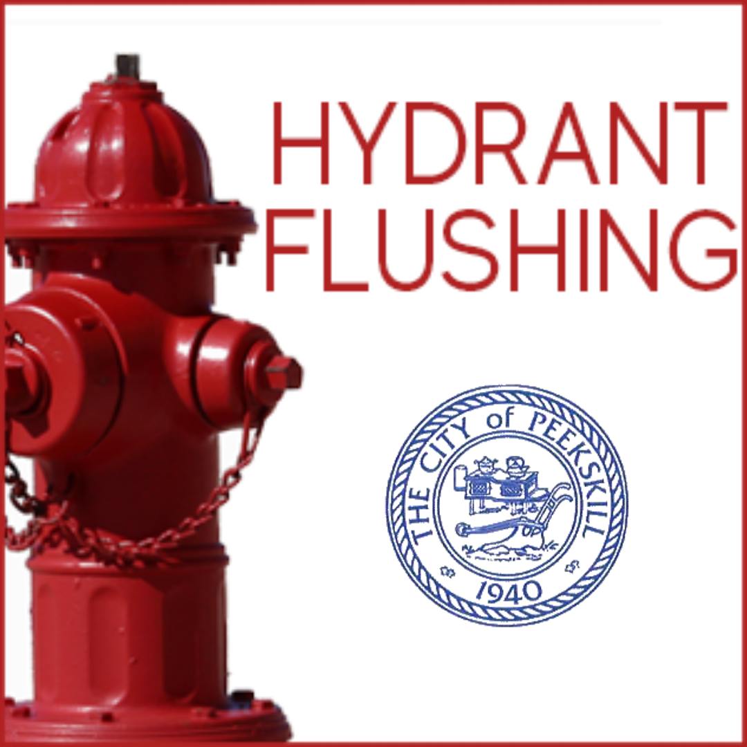 Water Department personnel will be flushing hydrants today at the Riverfront, Carhart Avenue, Park Street, South Division Street, and Main Street from Grant Avenue to North Broad Street.