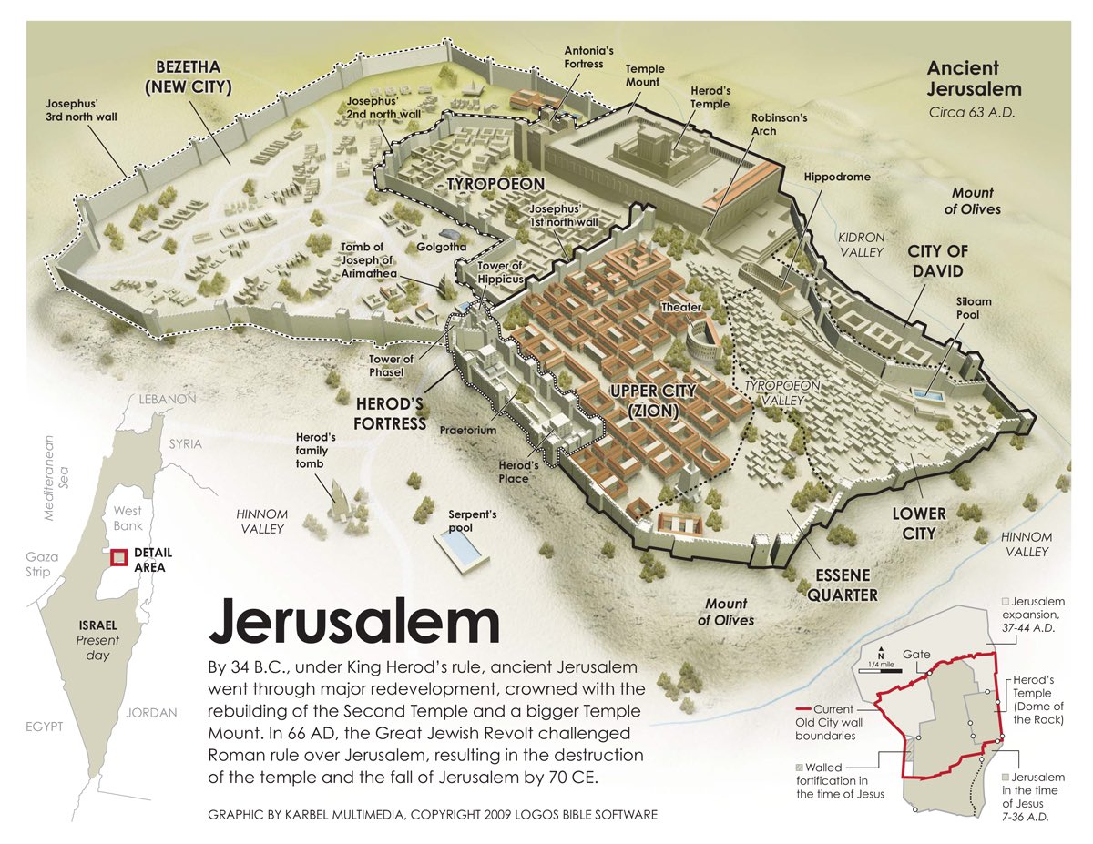 Ancient Jerusalem infographic created by KarBel Multimedia for Faithlife / Logos

#ancientjerusalem #herodstemple #GraphicDesign #infographic