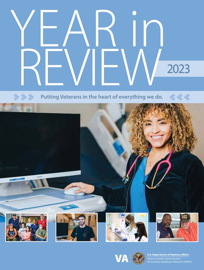 HOT OFF THE PRESS! The VA Sunshine Healthcare Network (VISN 8) 2023 Report to the Community is now available to view and read online. Read all about how VA's largest integrated #healthcare network continues to deliver exceptional care to #Veterans. bddy.me/3Qbe9du