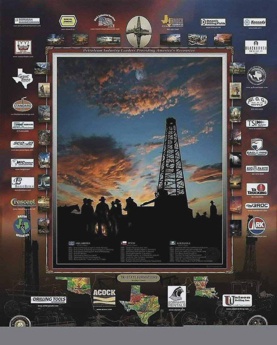This print “Tri-State Formation” print 24” x 30” is one example of a variety of Gary Crouch prints available at crouchHistoryArt.com #oilandgasconvention #oilandgasequipment #oilandgasassociation #FuelingTheFuture #fuelingamerica