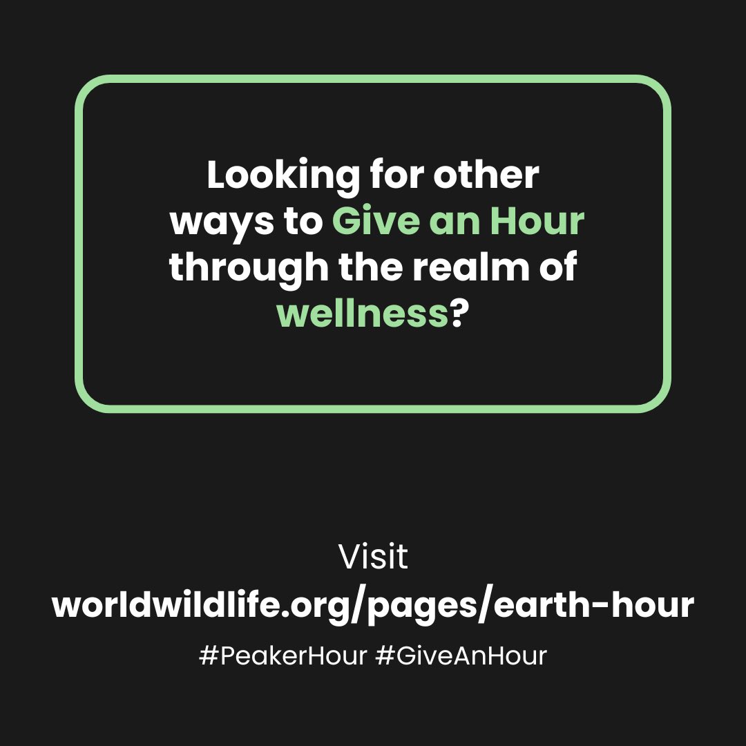 How do YOU plan to Give an hour? Visit the link here: worldwildlife.org/pages/earth-ho… Then let us know in the replies!👇 . . . . #PeakerHour #MPC #MyPeakChallenge #MPC2024 #SamHeughan