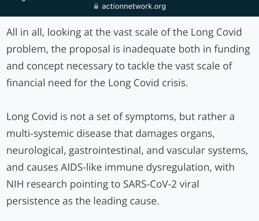 “This lack of focus on viral persistence would reduce funding for Long Covid to a nominal amount & mistakenly conflate Long Covid with diseases that are not biomedically the same…” The recent Long Covid Research proposal presented by Senator Sanders’ office for the HELP…