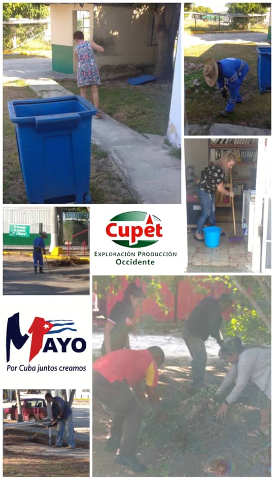 Inicia la semana la UEB de Logística con trabajo voluntario en saludo al #1Mayo. #PorCubaJuntosCreamos . #TrabajadoresProtagonistas , #PetrolerosPorCuba , #SantaCruzdelNorte , #Cuba