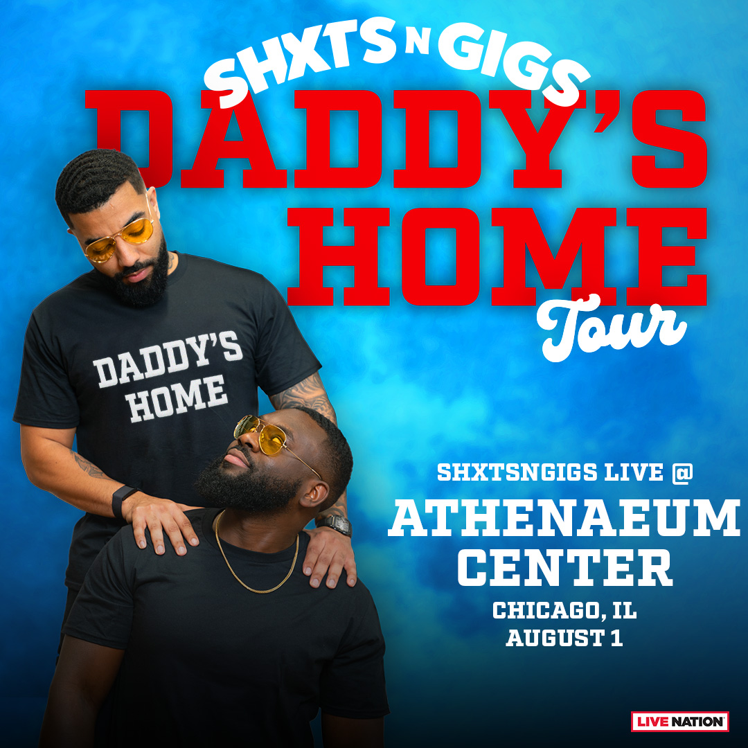JUST ANNOUNCED: @ShxtsNGigs: Daddy’s Home Tour is coming to @athenaeumcenter on August 1st! Presale begins Thursday at 10AM (code: RIFF). Tickets on sale Friday at 10AM. livemu.sc/3Ubw8Sf