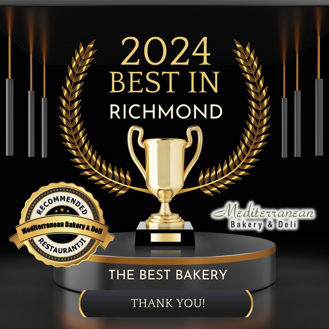 We're proud to be recommended on Restaurantji! Visit our site soon to check out our shiny new badge!
Thank you to everyone who helped make this possible.
#MedBakeryAndDeli #MiddleEasternGrocery #Richmond #RichmondVA #mediterraneanfood #mediterraneanfoodexperience...