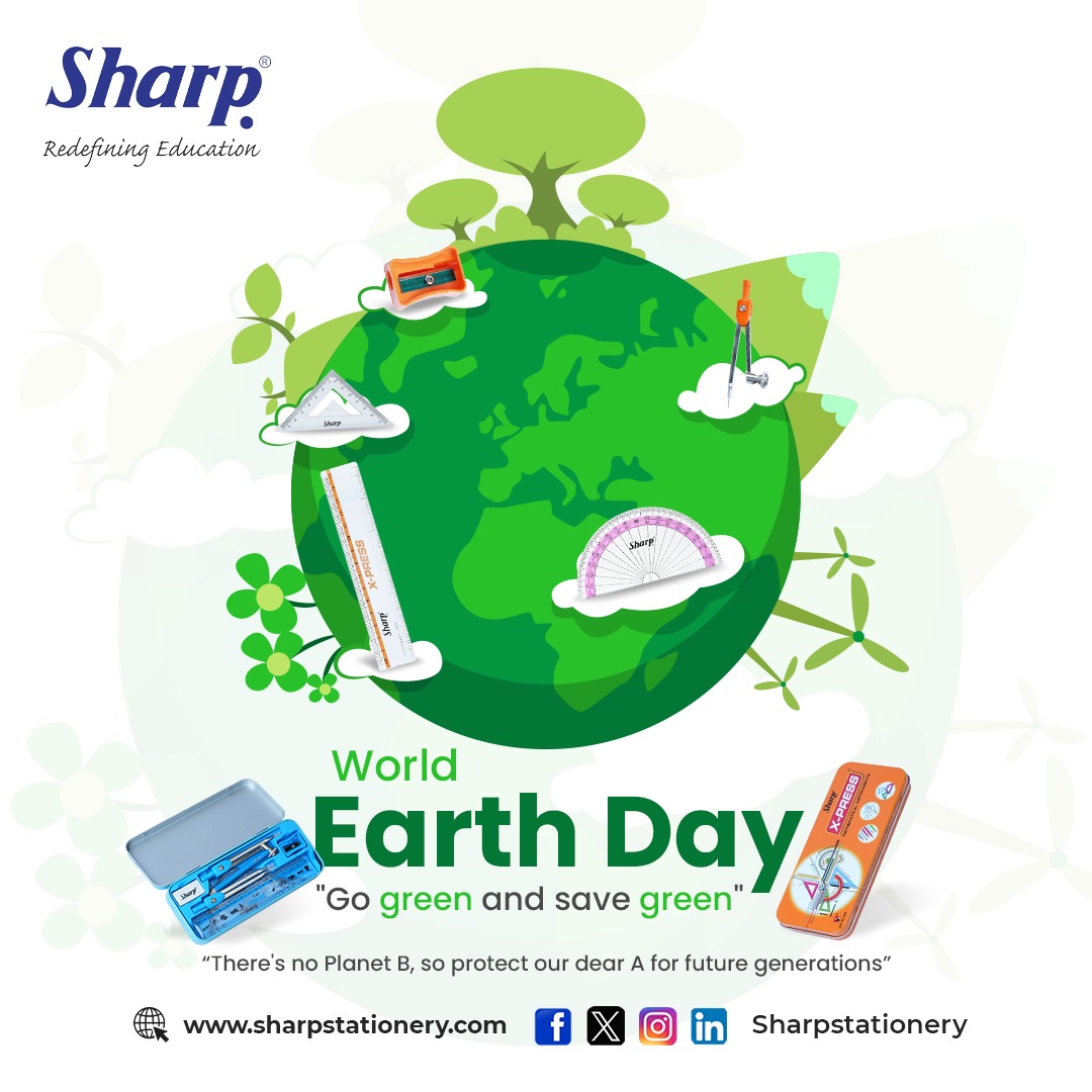 sharpstationer's tweet photo. 🌍 Happy Earth Day!
🌱
Together, let's protect and preserve our beautiful planet for generations to come.
visit : https://t.co/yHbCEzWZPo 🛒🔥
💥 #StationeryLove #StudyInStyle #Mathematical #drawinginstrument #GeometryBox #EarthDay #Sustainability #Sharpstationery 🌿 https://t.co/FcgtJ5mHoA