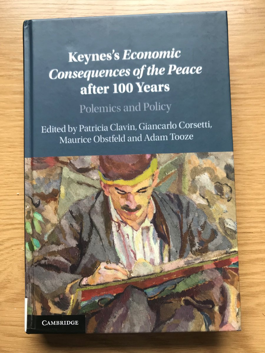 We are so delighted to take delivery of this book of the #EconomicConsequencesofthePeace #JMKeynes conference from 2019 edited by Patricia Clavin, Giancarlo Corsetti, Maurice Obstfeld and <a href="/adam_tooze/">Adam Tooze</a>. Even more thrilled that we &amp; librarian <a href="/ClareTrowell/">Clare Trowell</a> have got a mention!