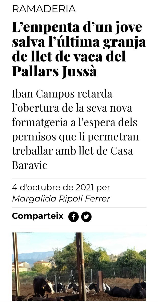 1) No només hem d'assegurar el futur de les explotacions agro-ramaderes i el seu relleu generacional especialment en comarques despoblades com els Pallars, Ribagorça, Alt Urgell, Cerdanya... Desburocratitzar tràmits, agilitzar la modernització, millorar els serveis a comarques...