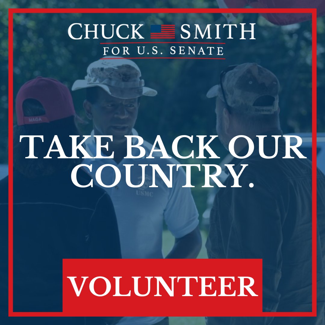 I fought for our Country as an officer for over 26 years, and now I'm fighting for it again... If you believe we can take back our country, for our people, then fight with me today! Learn more here: chucksmithva.com
