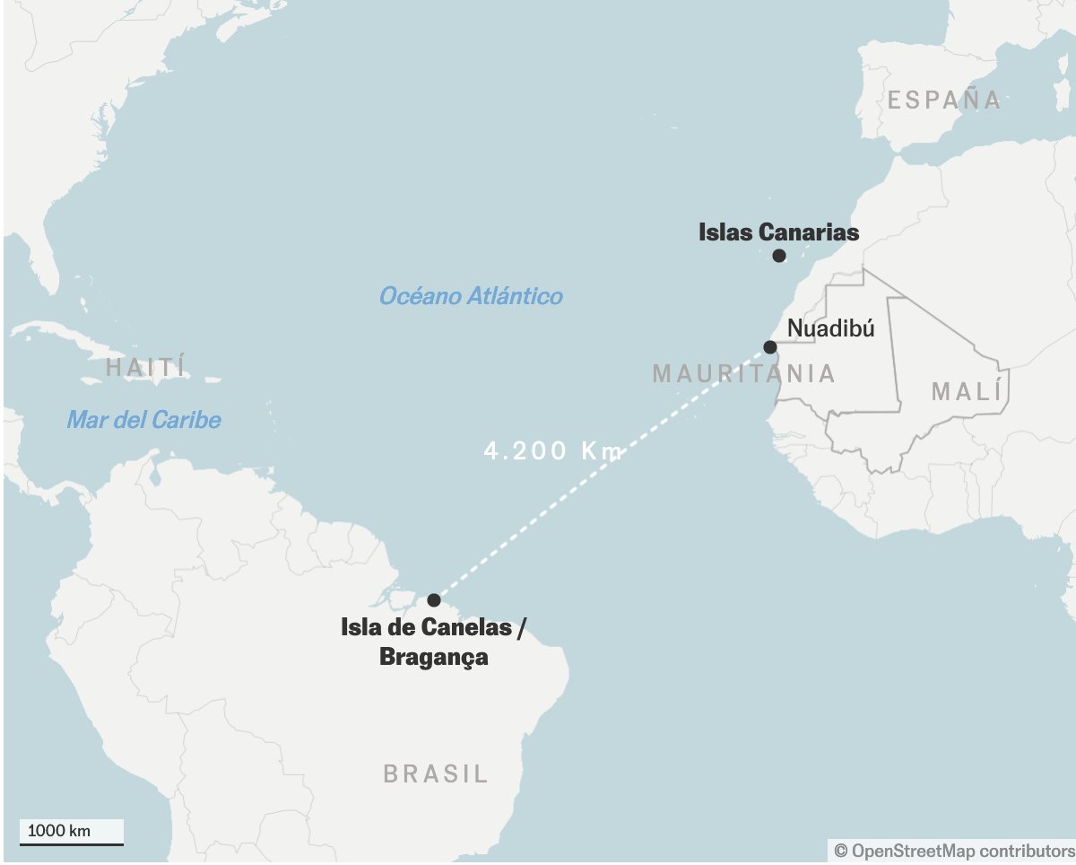 La terrorífica odisea de la patera que iba a Canarias y acabó en Brasil con 9 cuerpos y 25 capas de lluvia Conversé con el superintendente de la PF que dirige la investigación y con @MissingMigrants para empezar a entender y reconstruir la tragedia elpais.com/america/2024-0…