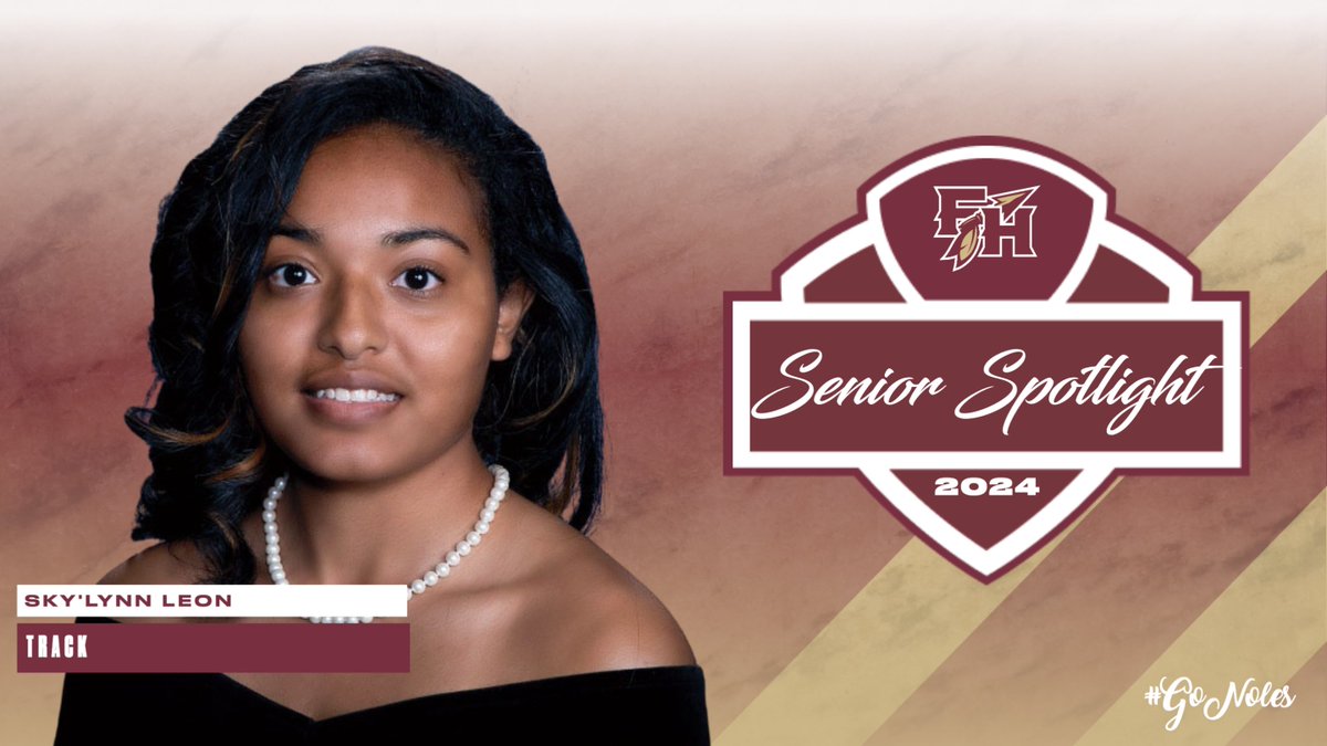 • Spotlight • Today, we honor our Class of 2024, Sky'Lynn Leon! Sky'lynn ran track for the Seminoles. Thank you for your efforts here as an athlete and for always setting the standard at FSUS athletics. We look forward to seeing you thrive wherever life takes you. #GoNoles