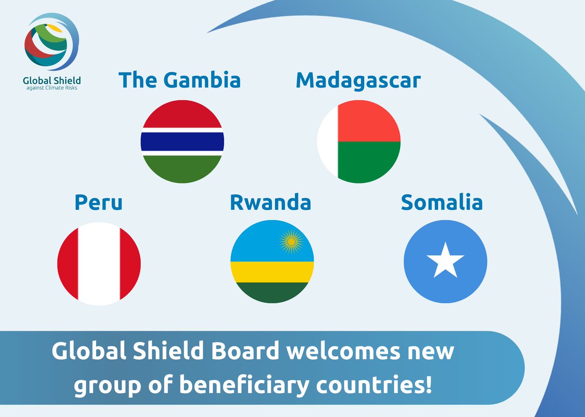 📢 The #GlobalShield is expanding its reach: The Board endorsed a new group of countries that can now access support: 🇬🇲🇲🇬🇵🇪🇷🇼🇸🇴!

Read the press release for more information on the latest Board meeting that took place last week ➡️ globalshield.org/news/global-sh…