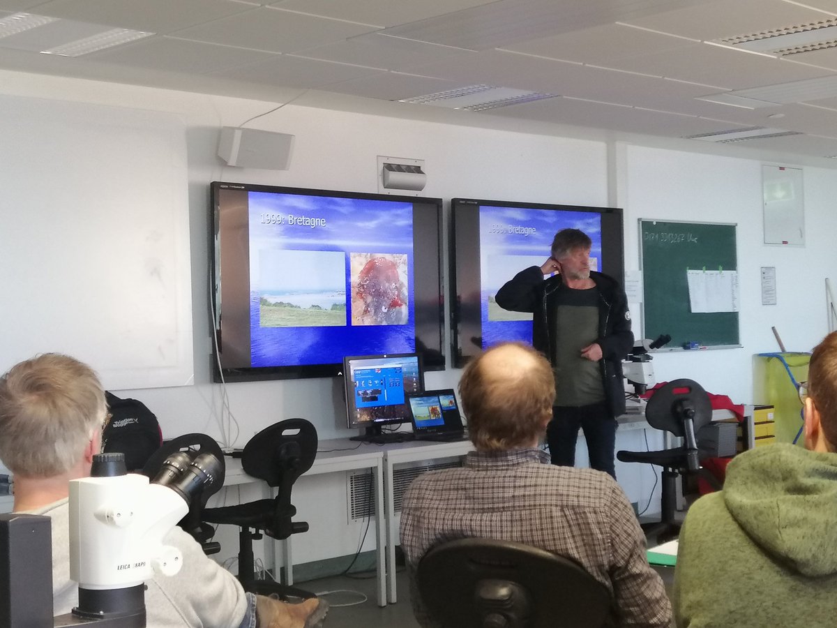 Nice to have bryozoan colleague Hans De Blauwe talking about his work to our students here in Helgoland
