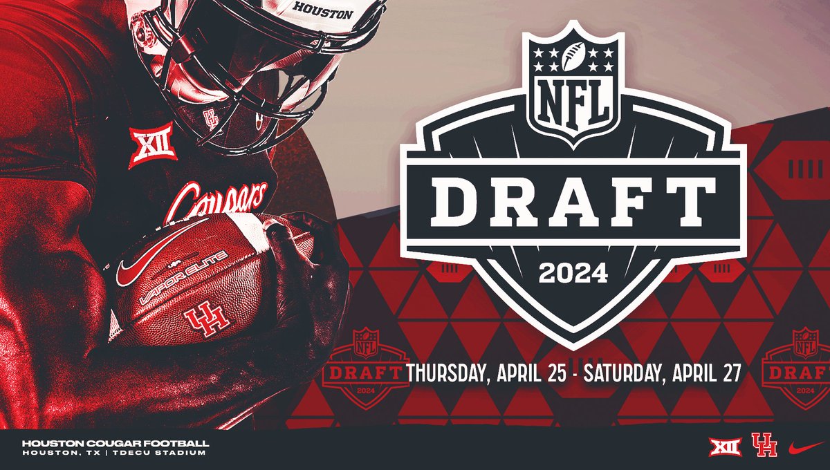 Houston hopefuls eye next level, #NFLDraft selection for ninth consecutive year when three-day, seven-round event gets underway Thursday. 🔗 bit.ly/UH_NFLDraft