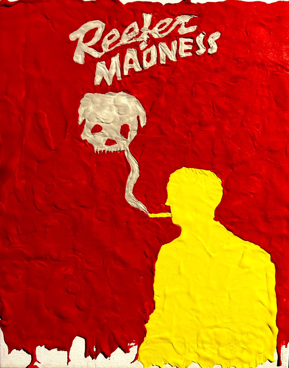 Gruossome's tweet photo. In celebration of 4/20 #EveryClay 73 is a simple but classic Reefer Madness propaganda poster.
#EveryClay 73/365
“Reefer”
8 x 10
#420friendly https://t.co/Jnmexcbx3H