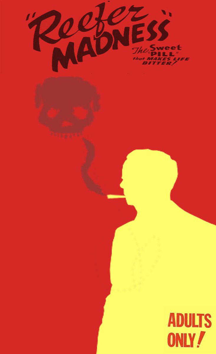 Gruossome's tweet photo. In celebration of 4/20 #EveryClay 73 is a simple but classic Reefer Madness propaganda poster.
#EveryClay 73/365
“Reefer”
8 x 10
#420friendly https://t.co/Jnmexcbx3H