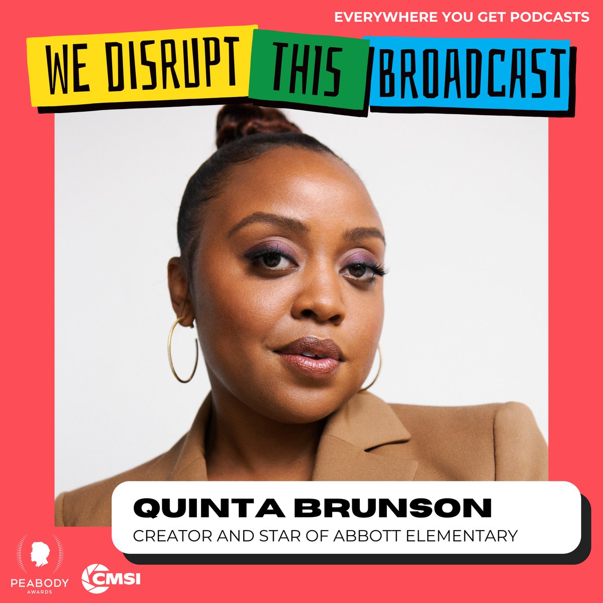 I could be cheeky and say it's cool to have Abbott Elementary star Quinta Brunson open for me on the Peabody awards' We Disrupt This Broadcast podcast. But seriously, I'm honored to speak on the show for the last 10 minutes of this awesome pod. LISTEN: loom.ly/Gfis_B4