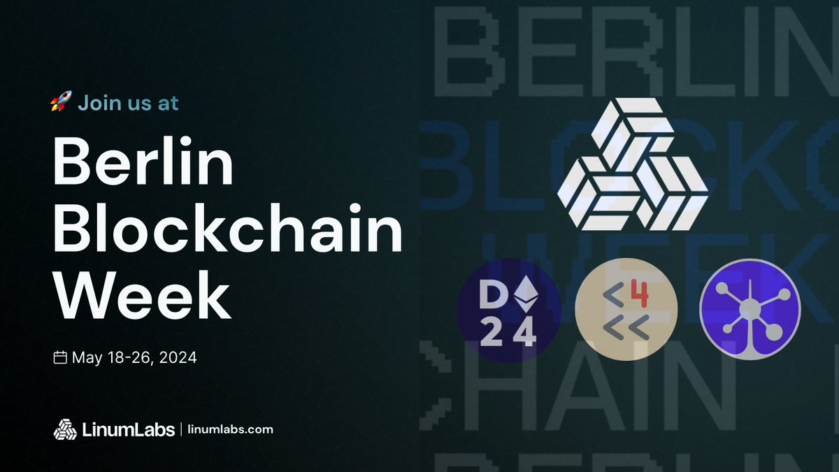 Join us in Berlin for the 5th edition of #BlockchainWeek, May 18-26 2024! 🇩🇪 📅 Find a moment to meet up with us! buff.ly/49t6dLA #BBW24 #DecentralizedCommunity