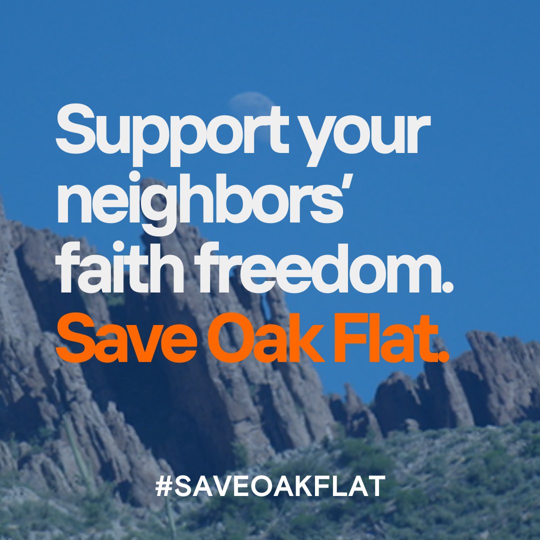The federal government has a treaty obligation to protect Oak Flat. We have an obligation to fight for our neighbors’ faith freedom and protect sacred land. Join us in the fight to #SaveOakFlat. Learn more: bjconline.org/saveoakflat/