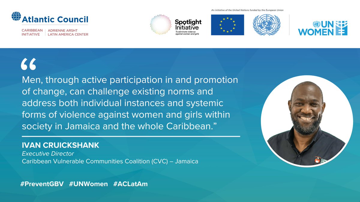 Ivan Cruickshank, Executive Director of the Caribbean Vulnerable Communities Coalition of Jamaica @cvccoalition, discusses the role of men in championing the prevention of gender-based violence in the country and reshaping social norms. #ACCaribbean #PreventGBV @unwomencarib