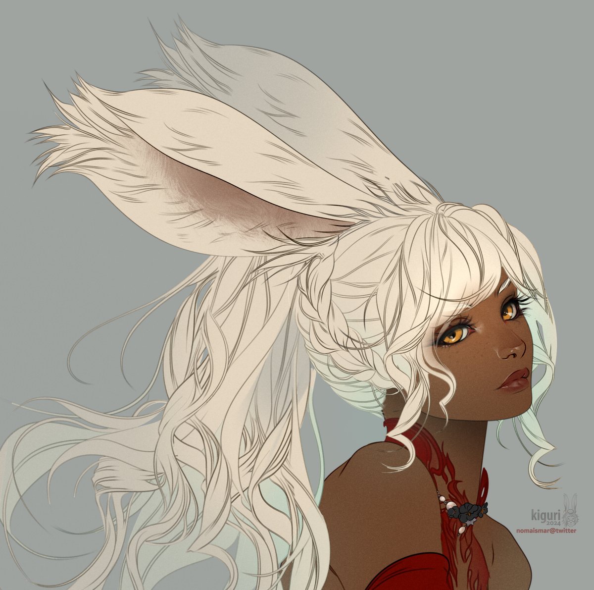 Sometimes i spend more time on hair than anything else
#FFXIV #Viera #FFXIVART