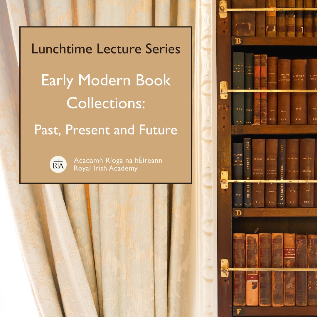 'Institutional and private libraries in early modern Ireland.' Our lecture series begins on Wednesday with Dr. Máire Kennedy (formerly @DCLAReadingRoom @dubcilib and currently @EarlyTcd) and Dr Jason McElligott, Director of @MarshsLibrary! bitly.ws/3ideF Don't miss out!