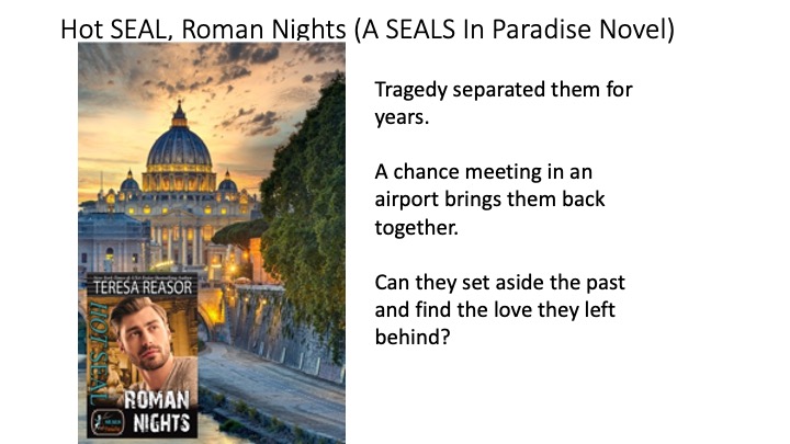 RT@teresareasor
Hot SEAL, Roman Nights (A SEALs In Paradise novel)
A tragedy separated them. They drifted apart. But once they meet again, the spark reignites. Can they try again, or will it be too painful? #MilitaryRomance #Series amazon.com/SEAL-Roman-Nig…