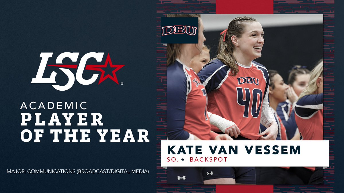 DBU sophomore Kate Van Vessem is the Lone Star Conference STUNT Academic Athlete of the Year. 🤸‍♂️📚 🔗 bit.ly/3wbO5br #LSCstunt #STUNTtheSport