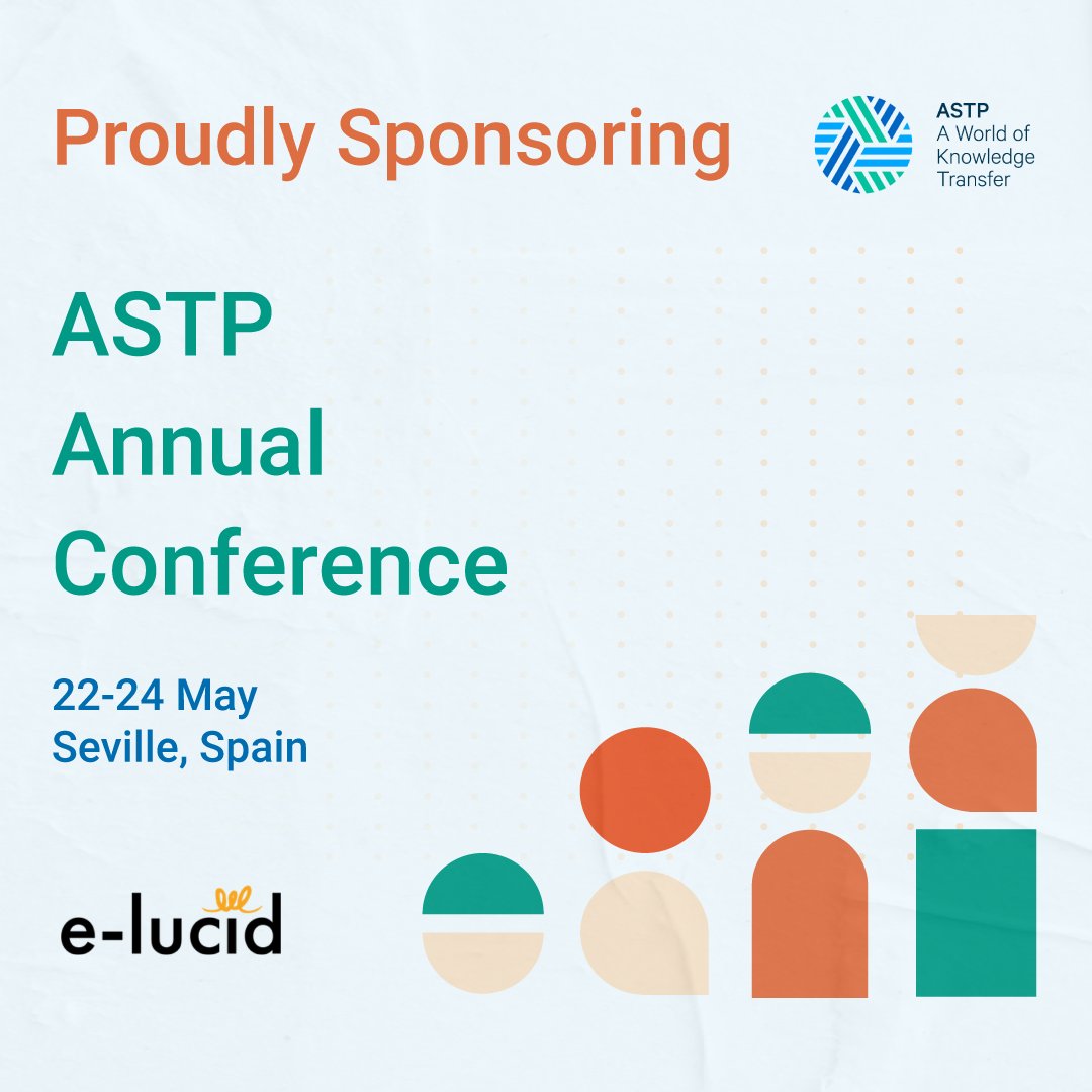 We are delighted to be supporting @astp4KT at this year’s Annual Conference in Seville.
Will you be there? Come and pay us a visit in the exhibition area!
Learn more about the conference bit.ly/3tTVTgU
#technologytransfer  #knowledgetransfer  #astp4KT #astpAC24
