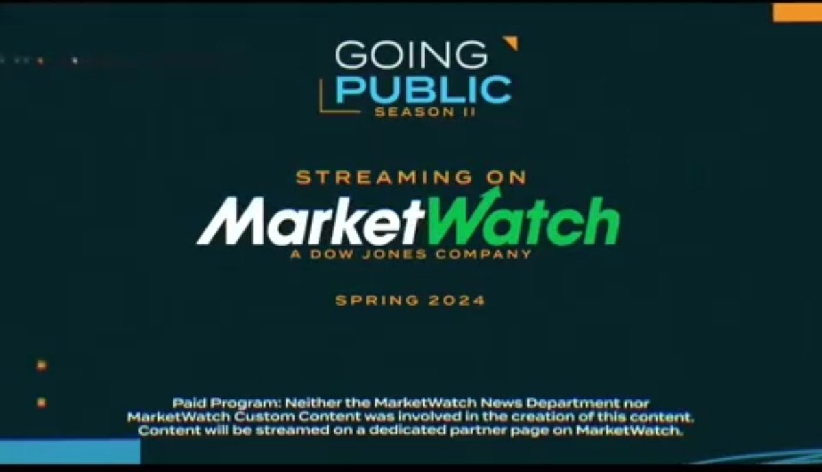 🚨🚨Breaking:
Foundry Michelangelo has been dropped from Season 2 of Going Public, a paid program airing on @MarketWatch, a @DowJones company. 1/3