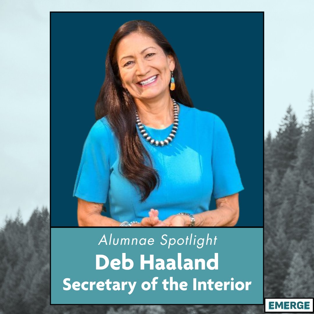 This Earth Day, we celebrate Emerge Alum Deb Haaland who made history as the first Native American Secretary of the Interior. Haaland's prioritization of environmental justice and a sustainable economy highlights the importance of amplifying Indigenous voices in climate action.