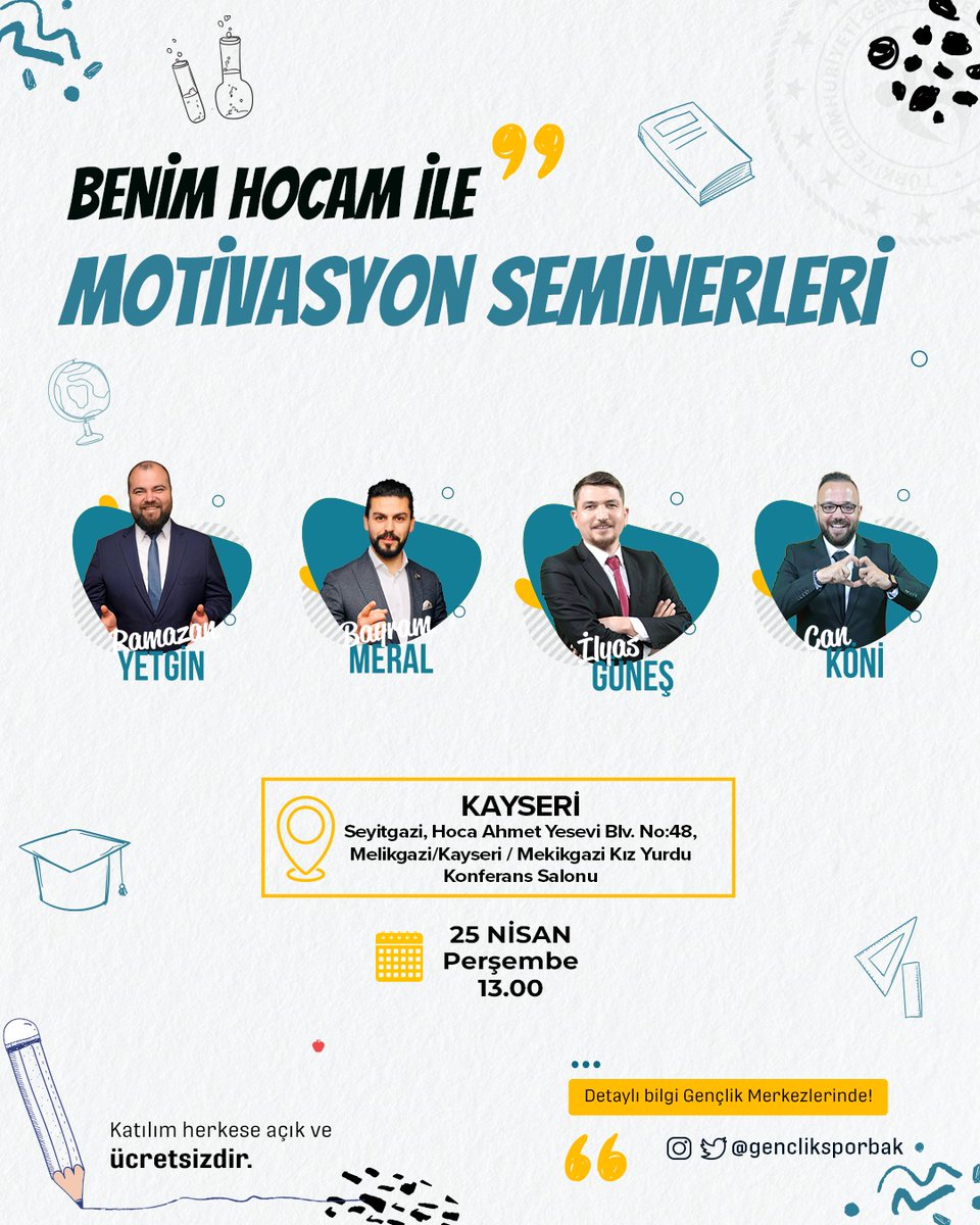 Kayseri Gençlik ve Spor İl Müdürlüğü (@GSB_Kayseri) on Twitter photo 2024-04-22 14:15:04